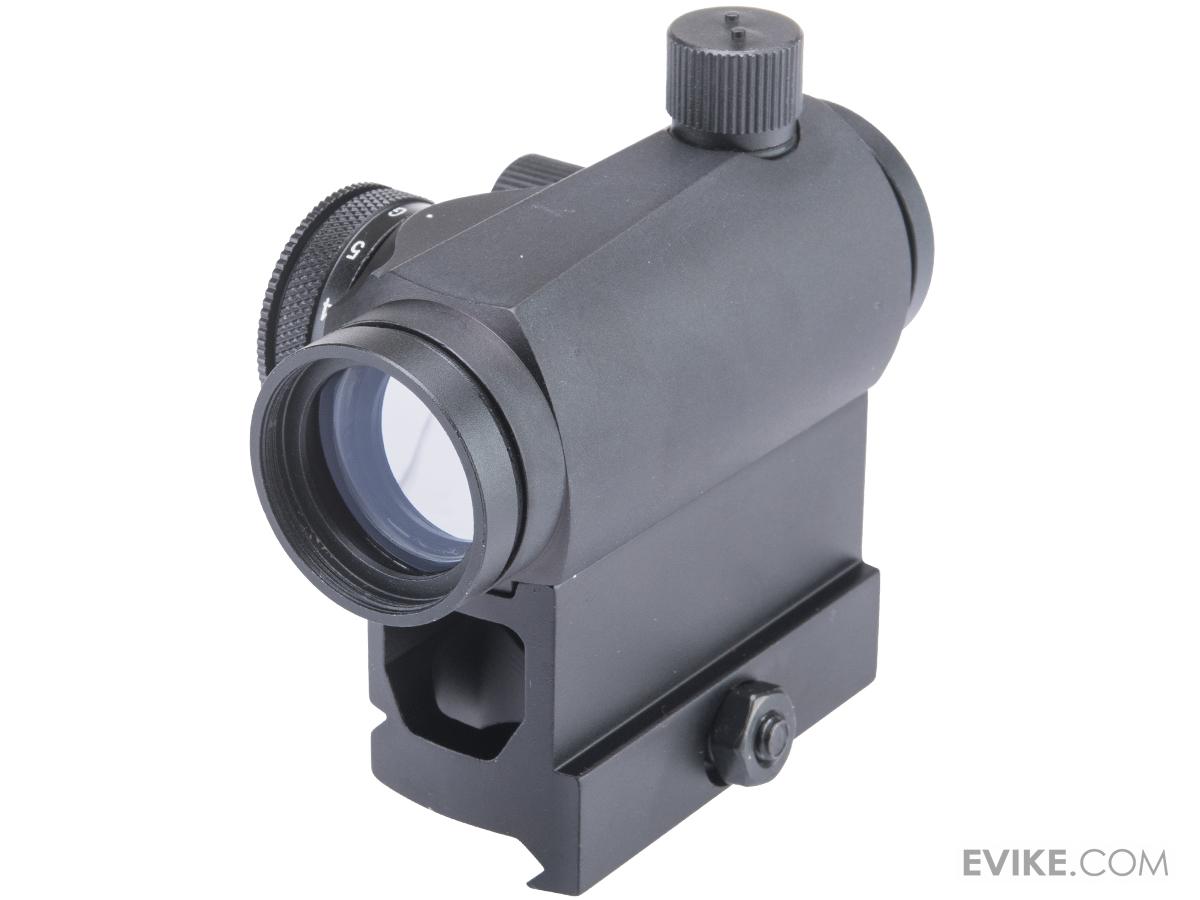 Avengers Airsoft X1 Compact Reflex Red & Green Dot Sight w/ QD Riser (Color: Black)