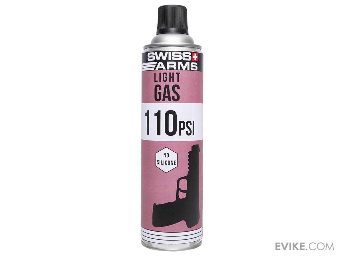 Swiss Arms Green Gas Bottle (Model: Non-Lubricated / 600ml / 110 PSI / Single Bottle)