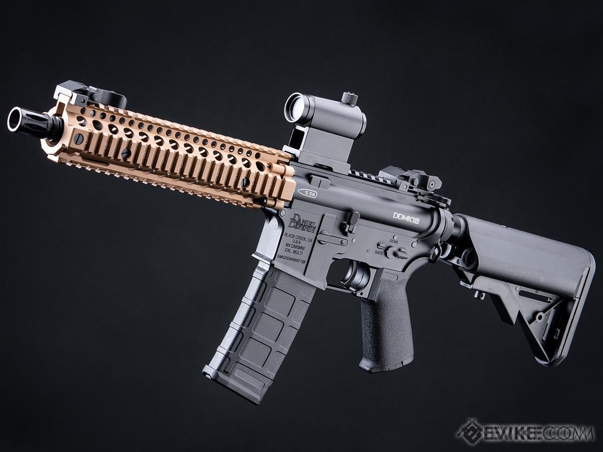 EMG Daniel Defense Licensed DDMK18 Airsoft AEG Rifle w/ CYMA Platinum QBS Gearbox (Color: Black - DE Hand Guard / 400 FPS / Gun Only)