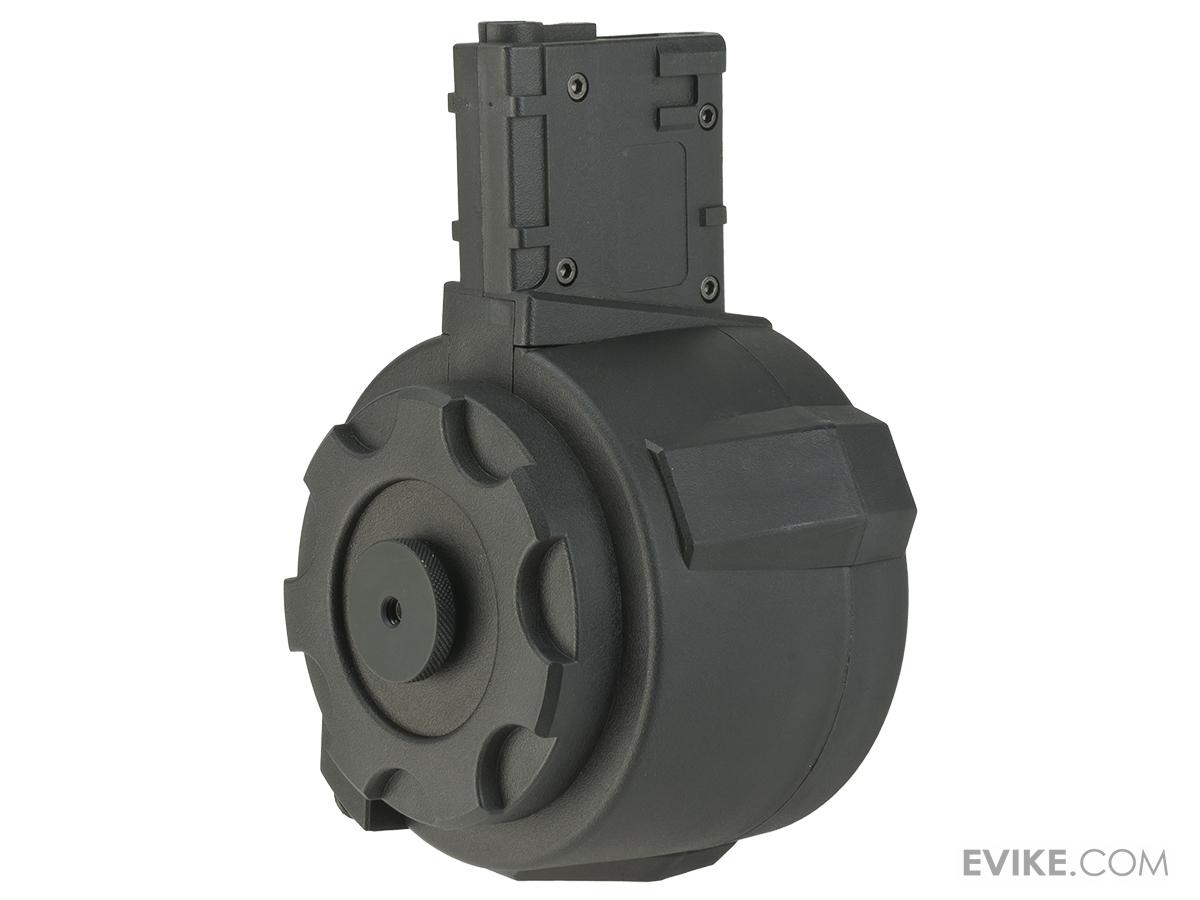 Angel Custom 1500 Round Firestorm Airsoft AEG Drum Flashmag (Model: M4 Adapter / Black)