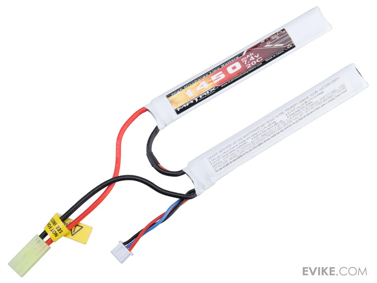 Matrix High Performance 7.4V Butterfly Type Airsoft LiPo Battery (Configuration: 1450mAh / 20C / Small Tamiya)